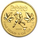 2010 Canada 1 oz Gold Maple Leaf BU (Vancouver Olympics)