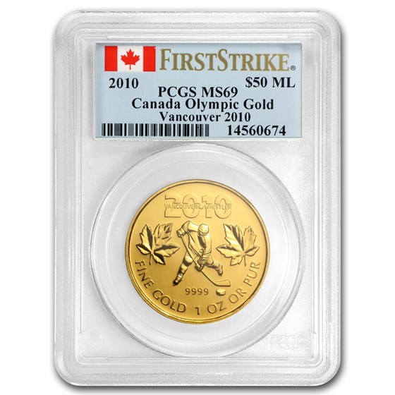 2010 Canada 1 oz Gold Maple Leaf MS-69 PCGS (FS, Vancouver) 2010 Canada 1 oz Gold Maple Leaf MS-69 PCGS (FS, Vancouver)