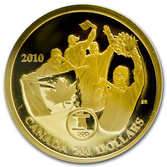 2010 Canada Proof Gold $200 Vancouver Olympics