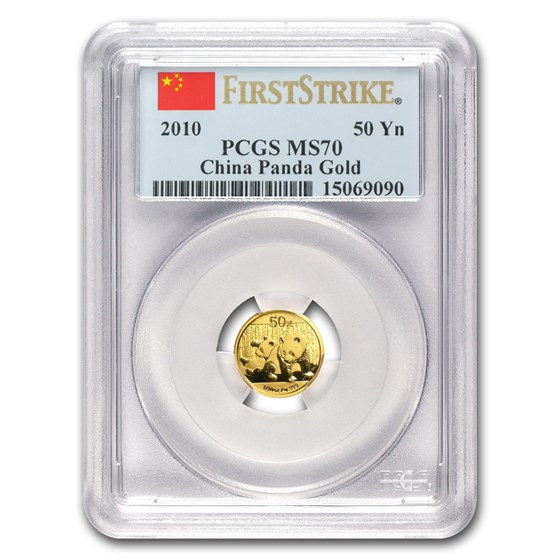 2010 China 1/10 oz Gold Panda MS-70 PCGS (FirstStrike®) 2010 China 1/10 oz Gold Panda MS-70 PCGS (FirstStrike®)