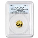 2010 China 1/10 oz Gold Panda MS-70 PCGS
