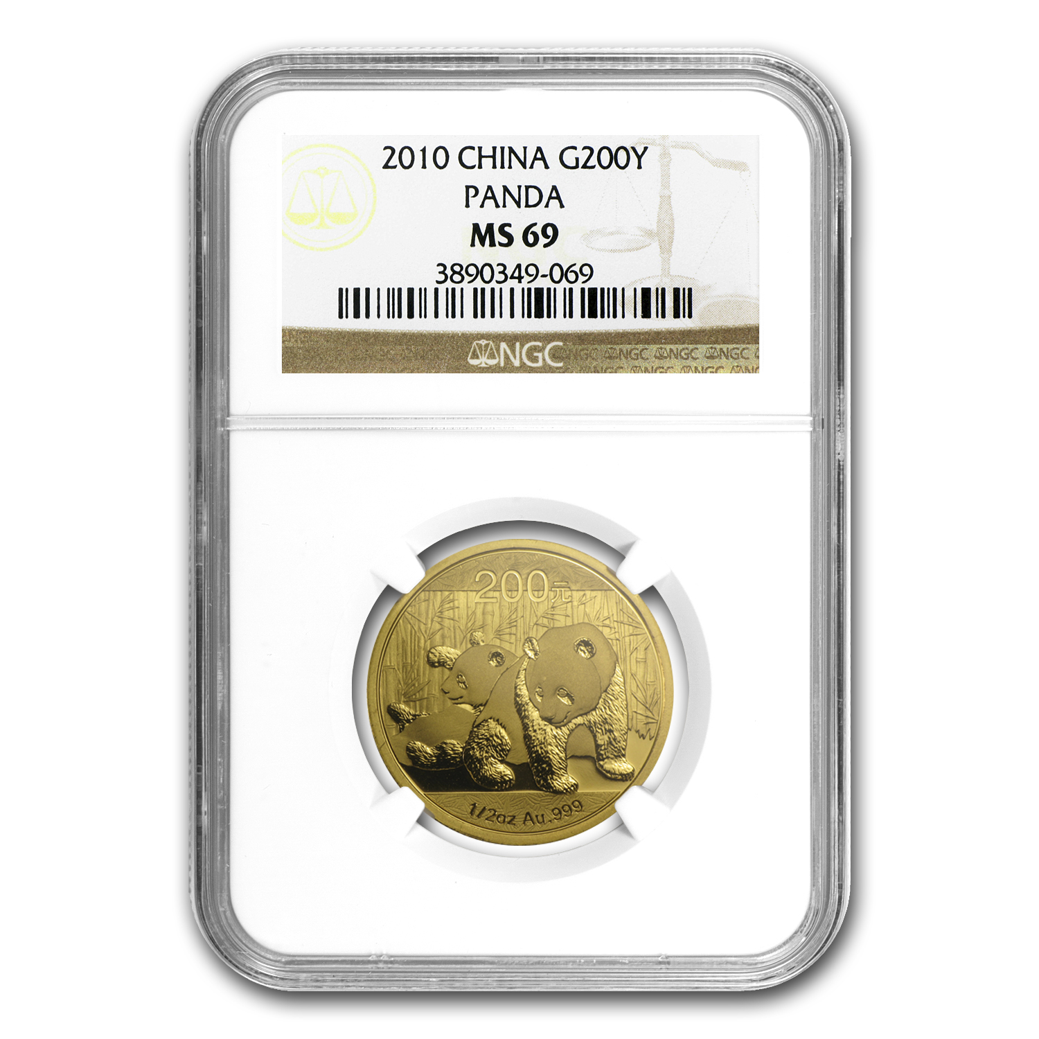 希少、2010年 中国 パンダコイン MS69 Buy 2010 China 1/2 oz Gold Panda MS-69 NGC | APMEX