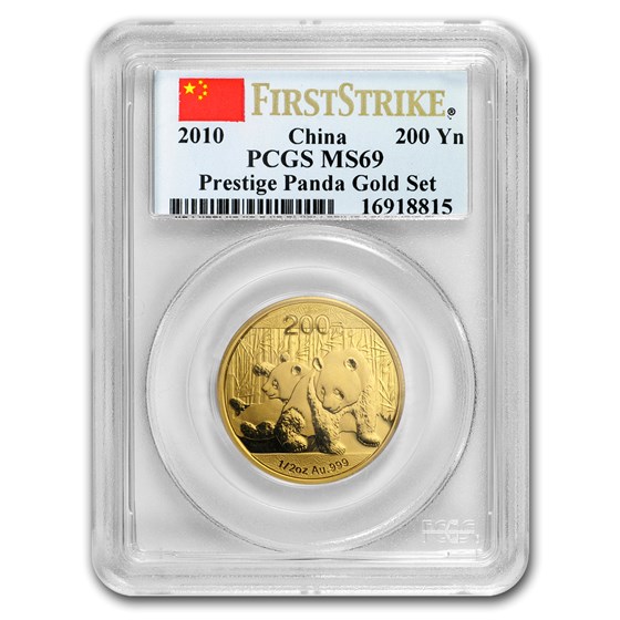 2010 China 1/2 oz Gold Panda MS-69 PCGS 2010 China 1/2 oz Gold Panda MS-69 PCGS