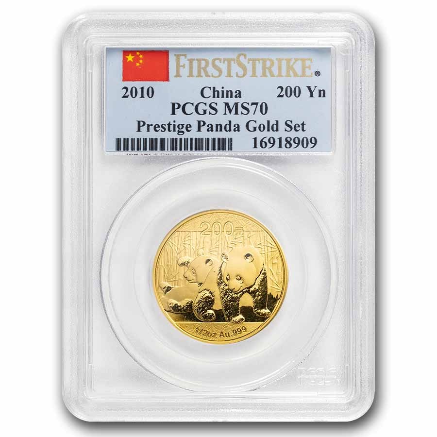 Buy 2010 Chinese 1/2 oz Gold Panda MS-70 First Strike | APMEX
