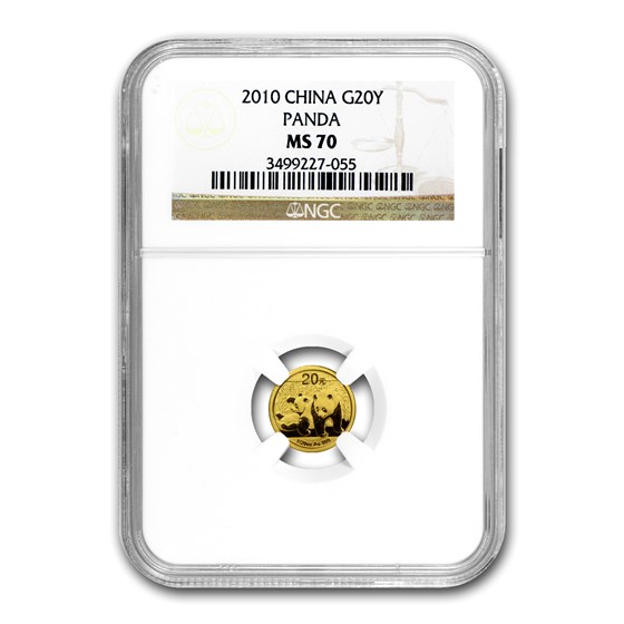 2010 China 1/20 oz Gold Panda MS-70 NGC 2010 China 1/20 oz Gold Panda MS-70 NGC