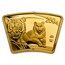 2010 China 1/3 oz Gold & 1 oz Silver Fan Year of the Tiger