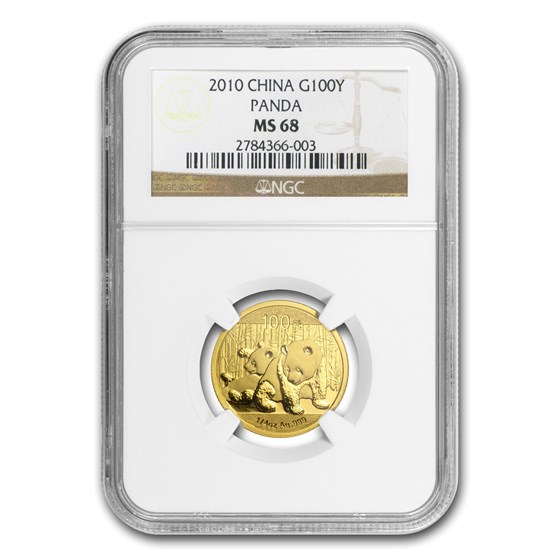2010 China 1/4 oz Gold Panda MS-68 NGC 2010 China 1/4 oz Gold Panda MS-68 NGC