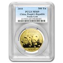 2010 China 1 oz Gold Panda MS-69 PCGS