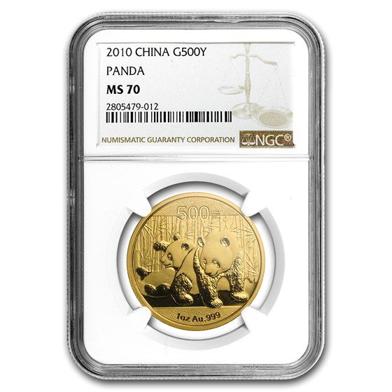 2010 China 1 oz Gold Panda MS-70 NGC 2010 China 1 oz Gold Panda MS-70 NGC