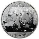 2010 China 1 oz Silver Panda BU (In Capsule)