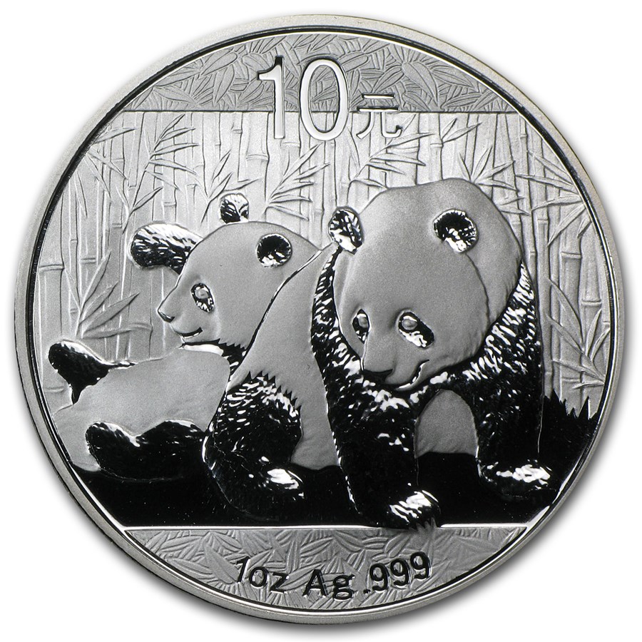 2010 China 1 oz Silver Panda BU (In Capsule)