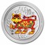 2010 China 1 oz Silver Year of the Tiger Colorized Proof