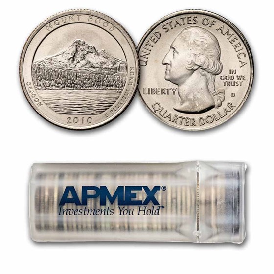 2010-D ATB Quarter Mt. Hood National Forest 40-Coin Roll BU 2010-D ATB Quarter Mt. Hood National Forest 40-Coin Roll BU