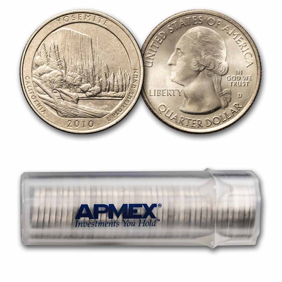 2010-D ATB Quarter Yosemite National Park 40-Coin Roll BU