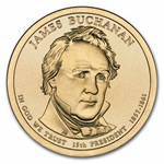 2010-D James Buchanan 25-Coin Presidential Dollar Roll BU