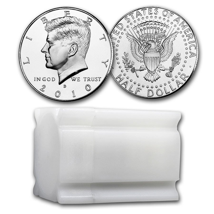 2010-D Kennedy Half Dollar 20-Coin Roll BU