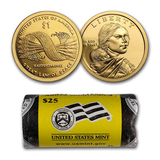2010-D Native Amer $1 - Great Law of Peace (25-Coin Mint Roll) BU 2010-D Native Amer $1 - Great Law of Peace (25-Coin Mint Roll) BU