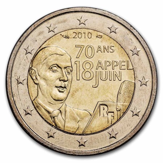 2010 France 2 Euro Charles de Gaulle BU 2010 France 2 Euro Charles de Gaulle BU