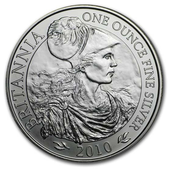 2010 Great Britain 1 oz Silver Britannia BU (Abrasions) 2010 Great Britain 1 oz Silver Britannia BU (Abrasions)
