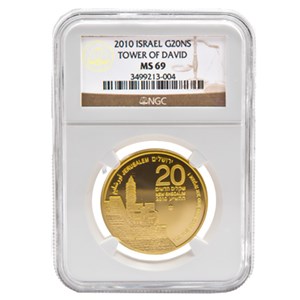 2010 Israel 1 oz Gold Tower of David MS-69 NGC 2010 Israel 1 oz Gold Tower of David MS-69 NGC