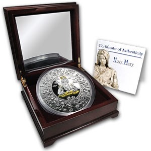 2010 Liberia 1 kilo Silver Puzzle Holy Maria Proof 2010 Liberia 1 kilo Silver Puzzle Holy Maria Proof