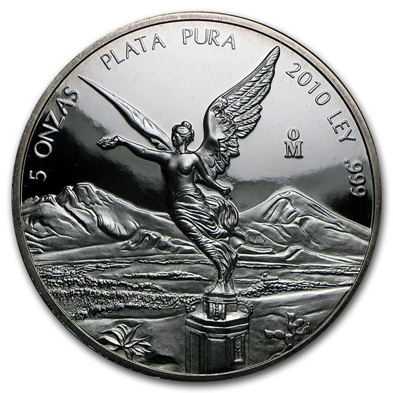 2010 Mexican 5 oz Silver Libertad Proof (In Capsule) 2010 Mexican 5 oz Silver Libertad Proof (In Capsule)