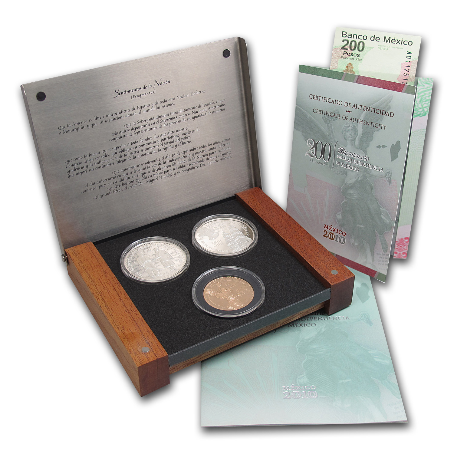 Buy 2010 Mexico 3-Coin Prestige Proof Set (1.2057 oz AGW, 4 oz ASW