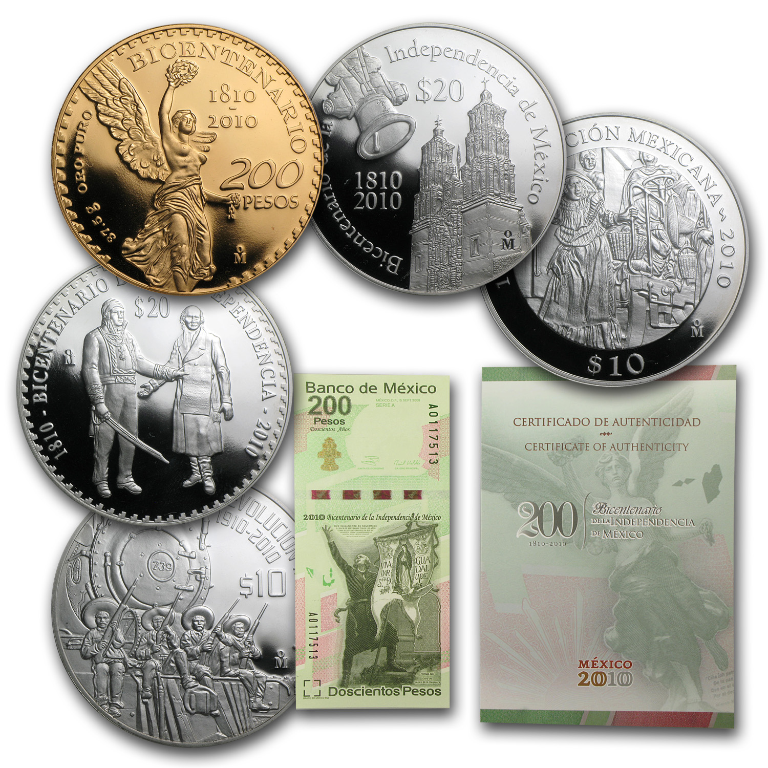 Buy 2010 Mexico 5-Coin Prestige Proof Set (No Box) | APMEX