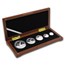 2010 Mexico 5-Coin Silver Libertad Proof Set (1.9 oz, Wood Box)