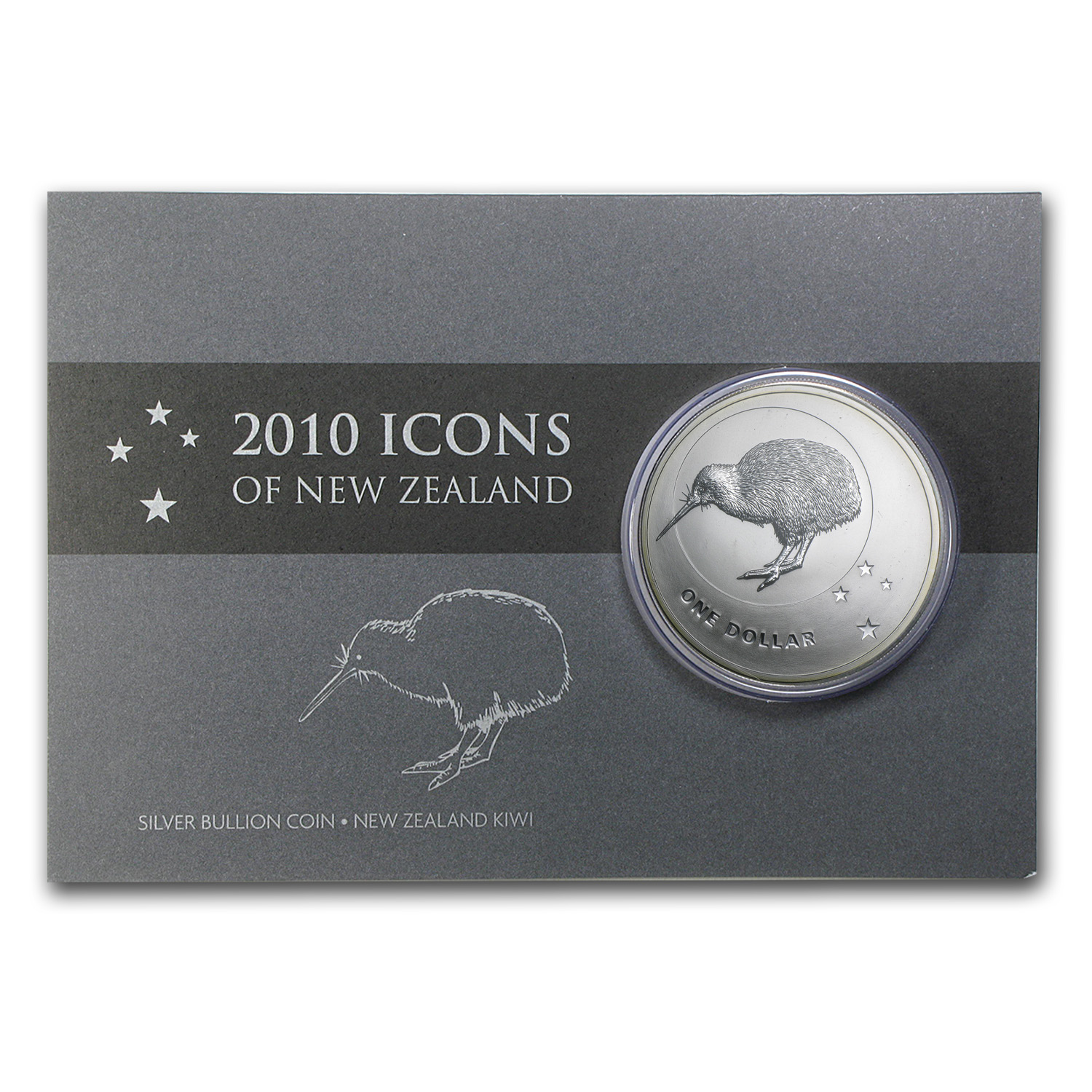Buy 2010 New Zealand 1 oz Silver Treasures $1 Kiwi Specimen | APMEX