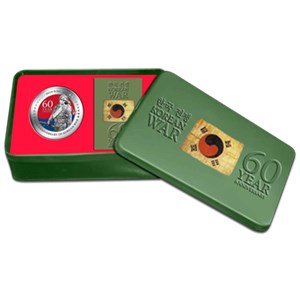 2010 Niue 1 oz Silver $1 Korean War 60th Anniv Prf (w/Box & COA)