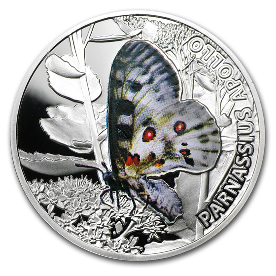 2010 Niue Proof Silver $1 Butterflies Apollo 2010 Niue Proof Silver $1 Butterflies Apollo