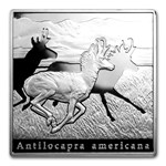 2010 Niue Proof Silver $1 Oddities of Nature Pronghorn