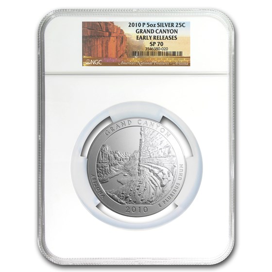2010-P 5 oz Silver ATB Grand Canyon SP-70 NGC (Early Releases) 2010-P 5 oz Silver ATB Grand Canyon SP-70 NGC (Early Releases)