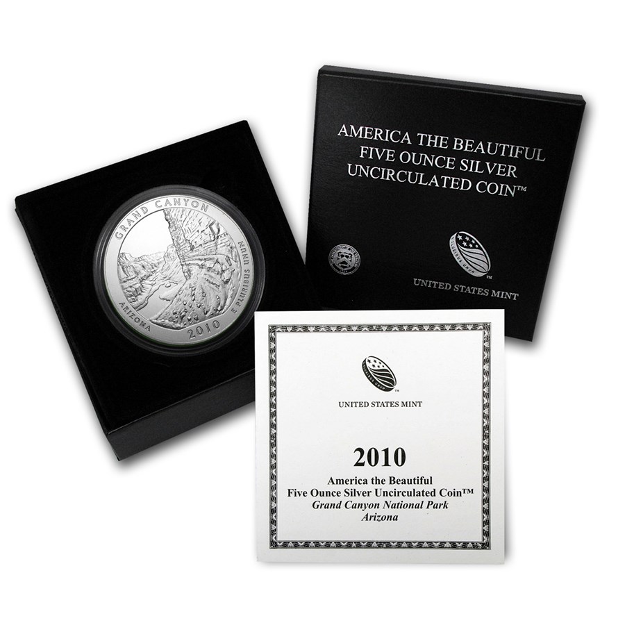 2010-P 5 oz Silver ATB Grand Canyon (w/Box & COA)