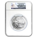 2010-P 5 oz Silver ATB Yellowstone SP-69 NGC (ER)