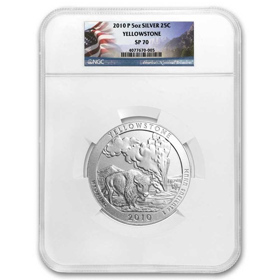 2010-P 5 oz Silver ATB Yellowstone SP-70 NGC 2010-P 5 oz Silver ATB Yellowstone SP-70 NGC