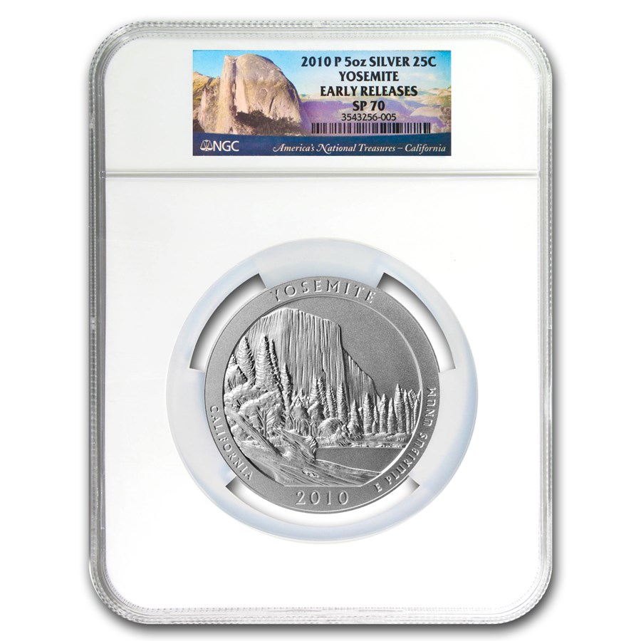 2010-P 5 oz Silver ATB Yosemite SP-70 NGC (Early Releases)