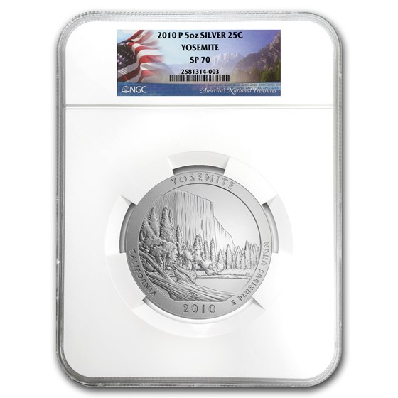 2010-P 5 oz Silver ATB Yosemite SP-70 NGC 2010-P 5 oz Silver ATB Yosemite SP-70 NGC