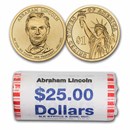 2010-P Abraham Lincoln Presidential Dollar 25-Coin Roll BU