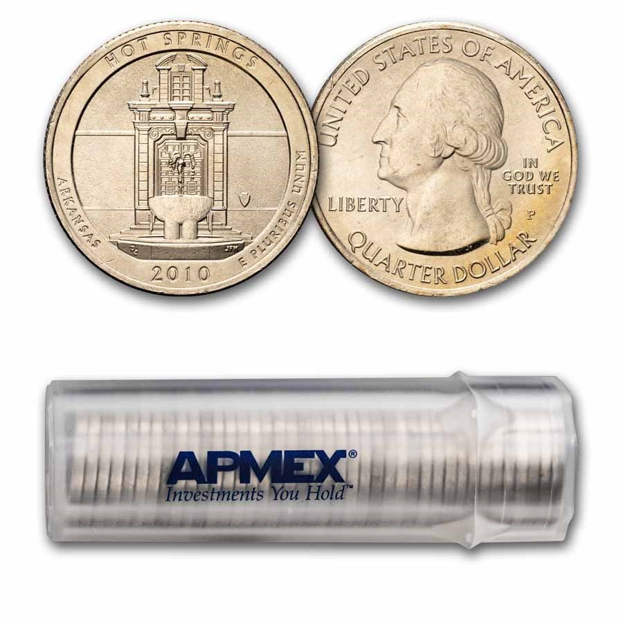 2010-P ATB Quarter Hot Springs National Park 40-Coin Roll BU