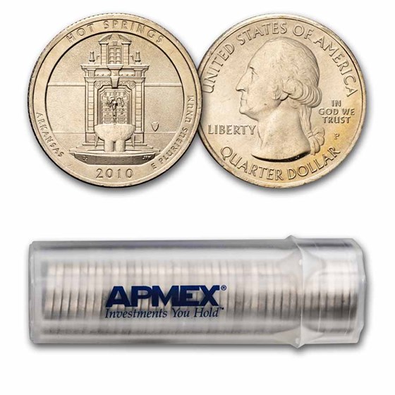 2010-P ATB Quarter Hot Springs National Park 40-Coin Roll BU 2010-P ATB Quarter Hot Springs National Park 40-Coin Roll BU