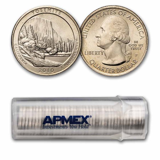 2010-P ATB Quarter Yosemite National Park 40-Coin Roll BU 2010-P ATB Quarter Yosemite National Park 40-Coin Roll BU