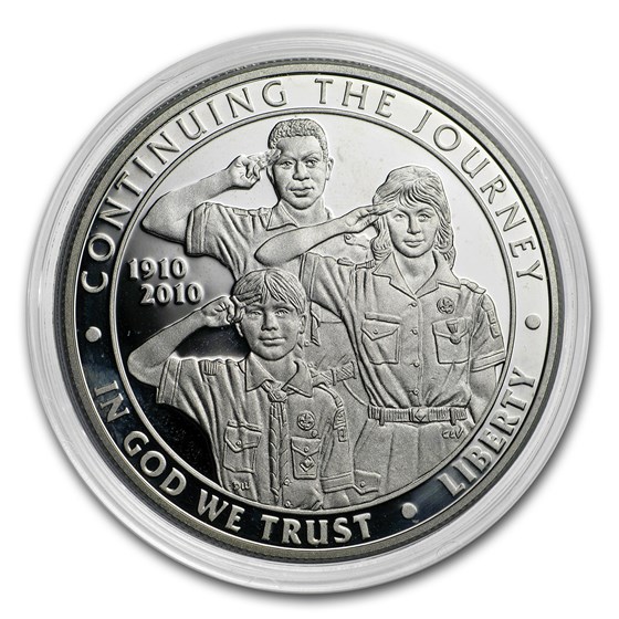 2010-P Boy Scouts Centennial $1 Silver Commem Pf (Capsule Only) 2010-P Boy Scouts Centennial $1 Silver Commem Pf (Capsule Only)