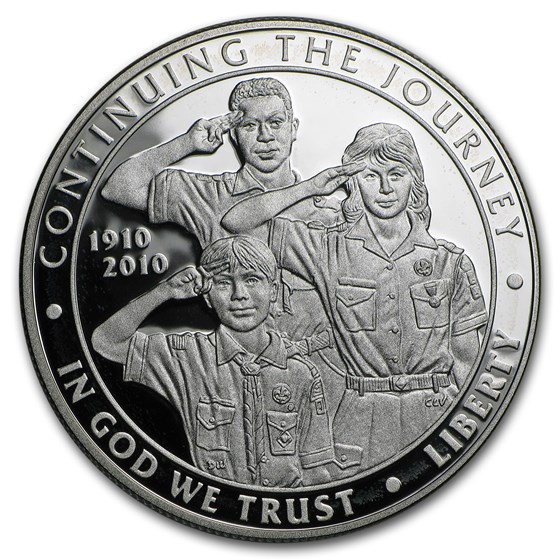 2010-P Boy Scouts Centennial $1 Silver Commem Proof (w/Box & COA) 2010-P Boy Scouts Centennial $1 Silver Commem Proof (w/Box & COA)
