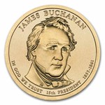 2010-P James Buchanan 25-Coin Roll Presidential Dollar BU