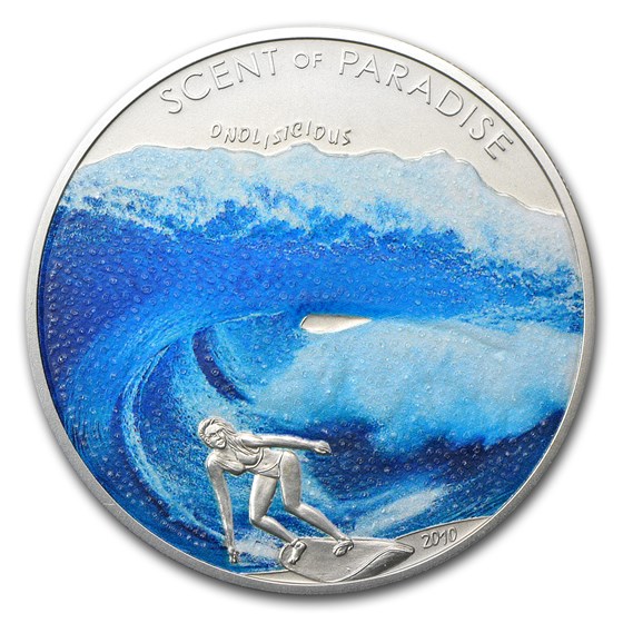 2010 Palau Silver $5 Scent of Paradise Sea Breeze 2010 Palau Silver $5 Scent of Paradise Sea Breeze