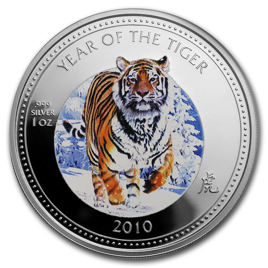 Buy 2010 Pitcairn Island 1 oz Silver 2 Tiger (Paw Print Box) APMEX