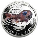 2010 Pitcairn Islands Silver Proof Deep Sea Fish Lanternfish