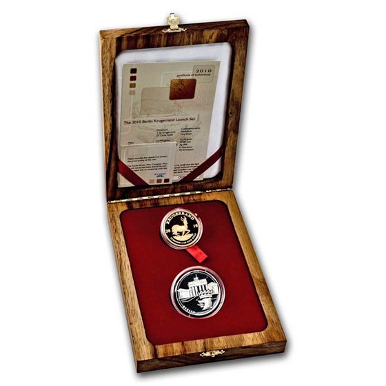 2010 S. Africa 2-Coin Berlin Gold Krugerrand Launch Set (Spotted) 2010 S. Africa 2-Coin Berlin Gold Krugerrand Launch Set (Spotted)